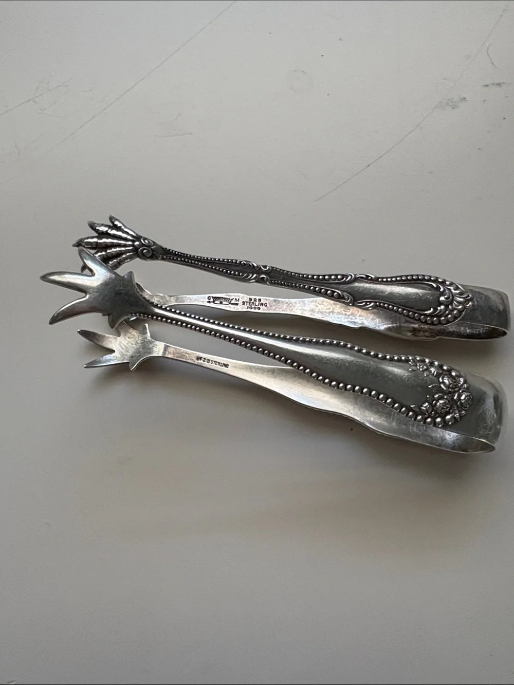 Vintage sterling silver sugar Tongs